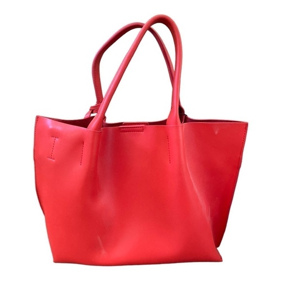 Co-lab bag Colab Christopher kon vegan Leather satchel tote Red NWT - Picture 9 of 10